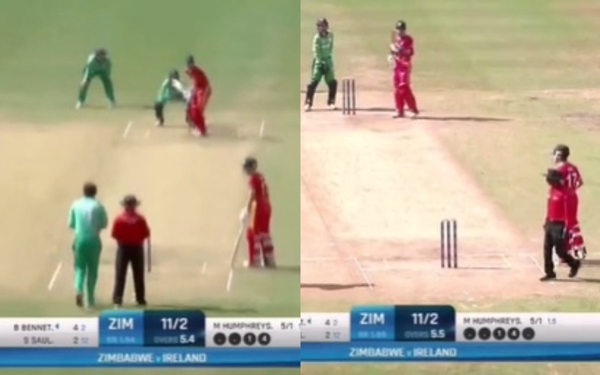 Earthquake In Live Match Between Ireland And Zimbabwe Under 19 World Cup 2022 Video in Hindi