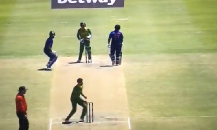 Cricket Image for VIDEO : किस्मत कहें या करिश्मा,  22 गज़ तक अकेले भागे राहुल फिर भी नहीं हुए आउट
