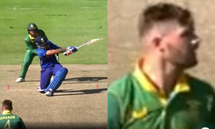 Cricket Image for VIDEO : सूर्यकुमार यादव ने दिखाया मार्क्रम को आईना, घुटने पर बैठकर लगा दिया छक्का