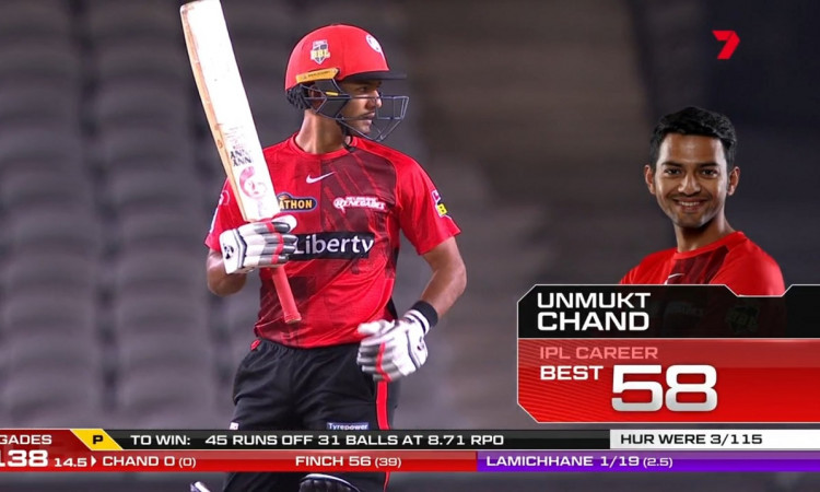 Unmukt Chand Becomes First Indian To Feature In Men's BBL