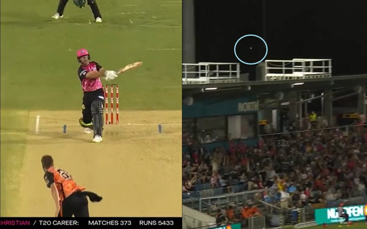 Cricket Image for VIDEO: Dan Christian Smacks Andrew Tye's No-Ball Onto The Roof!