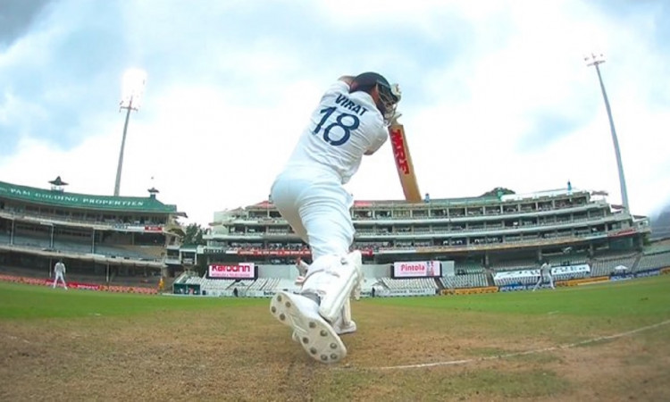 Cricket Image for VIDEO: Virat Kohli Smacks A Cover Drive Against Jansen; Fidgets With Own's 'Weakne