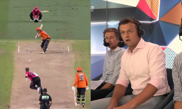 Cricket Image for WATCH: Gilchrist Left Open-Mouthed After Laurie Evans' Six 