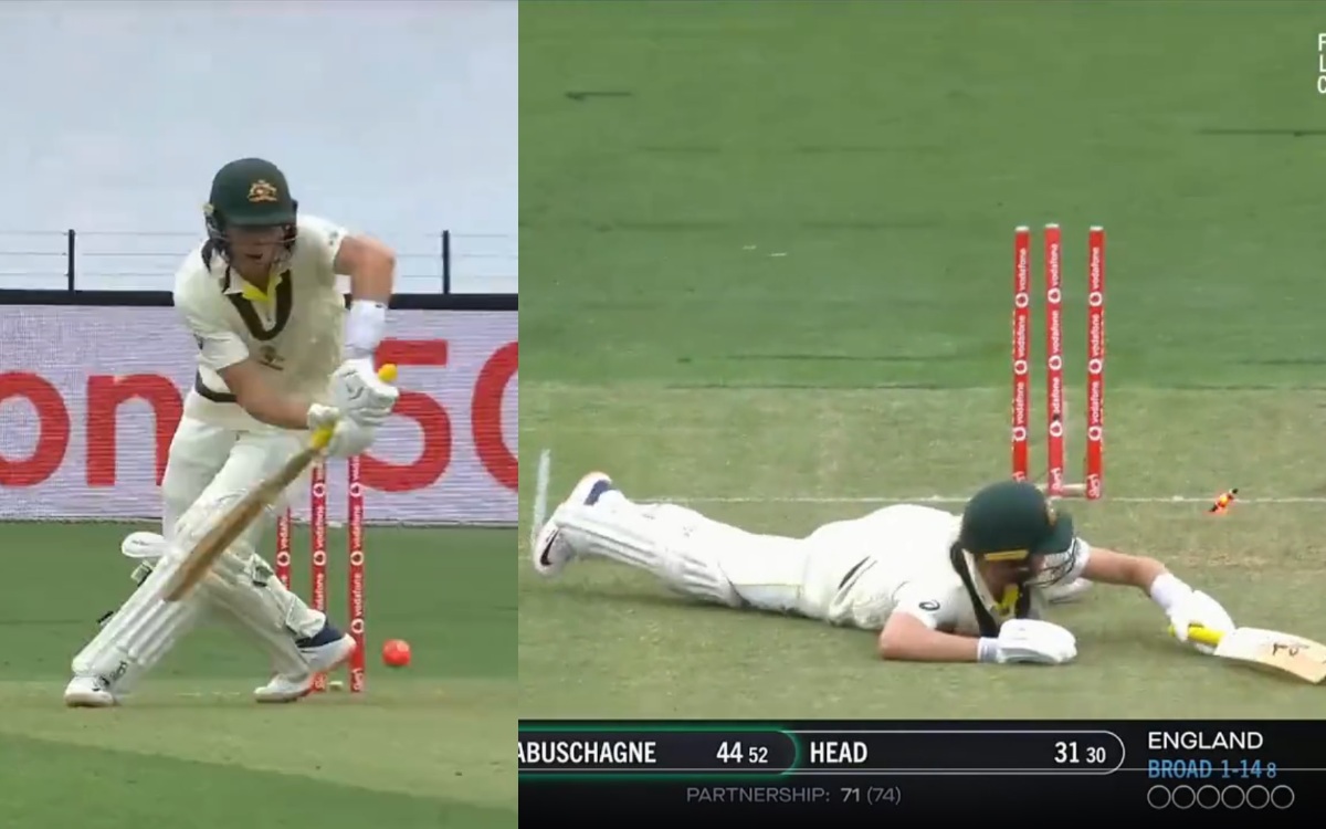Cricket Image for Watch: Marnus Labuschagne Gets Out In Freakish Way Against Stuart Broad 