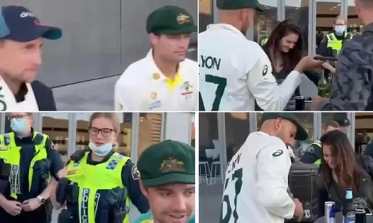 Cricket Image for WATCH: Police Interferes After Australian & English Players Indulge IN Drinking & 
