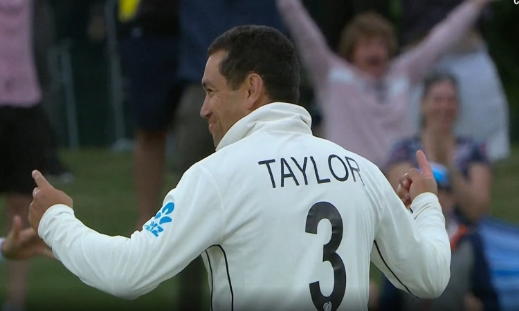 Cricket Image for WATCH: Ross Taylor Scripts Perfect End, Gets The Final Wicket In His Final Test 