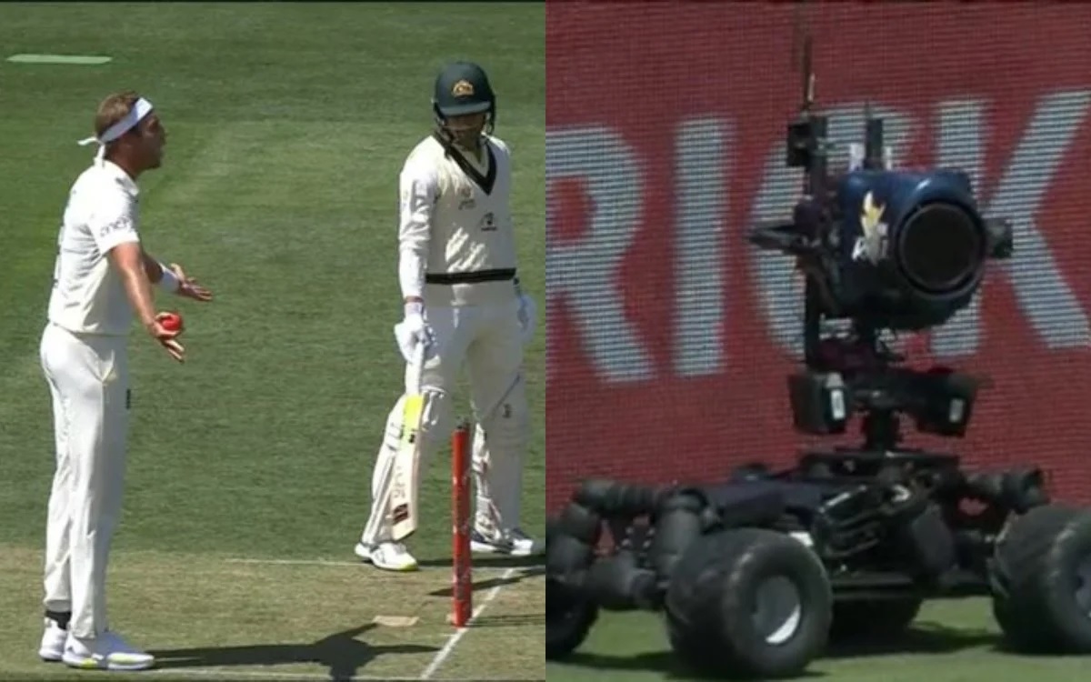 Cricket Image for WATCH: Stuart Broad Gets Furious With The 'Fox Rover'; Yells 'Stop Moving The Robo