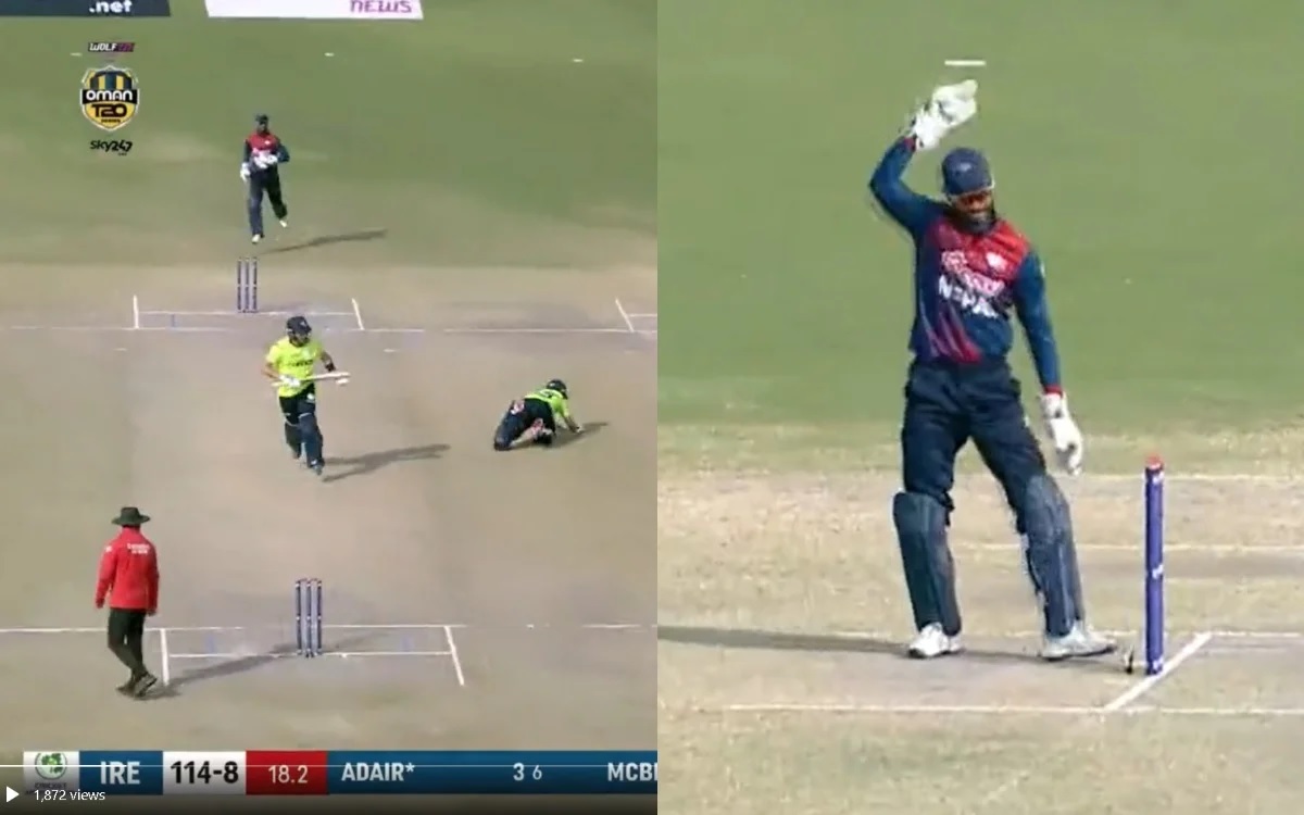 Nepal wicketkeeper Aasif Sheikh refuses to run out Ireland’s Andy McBrine