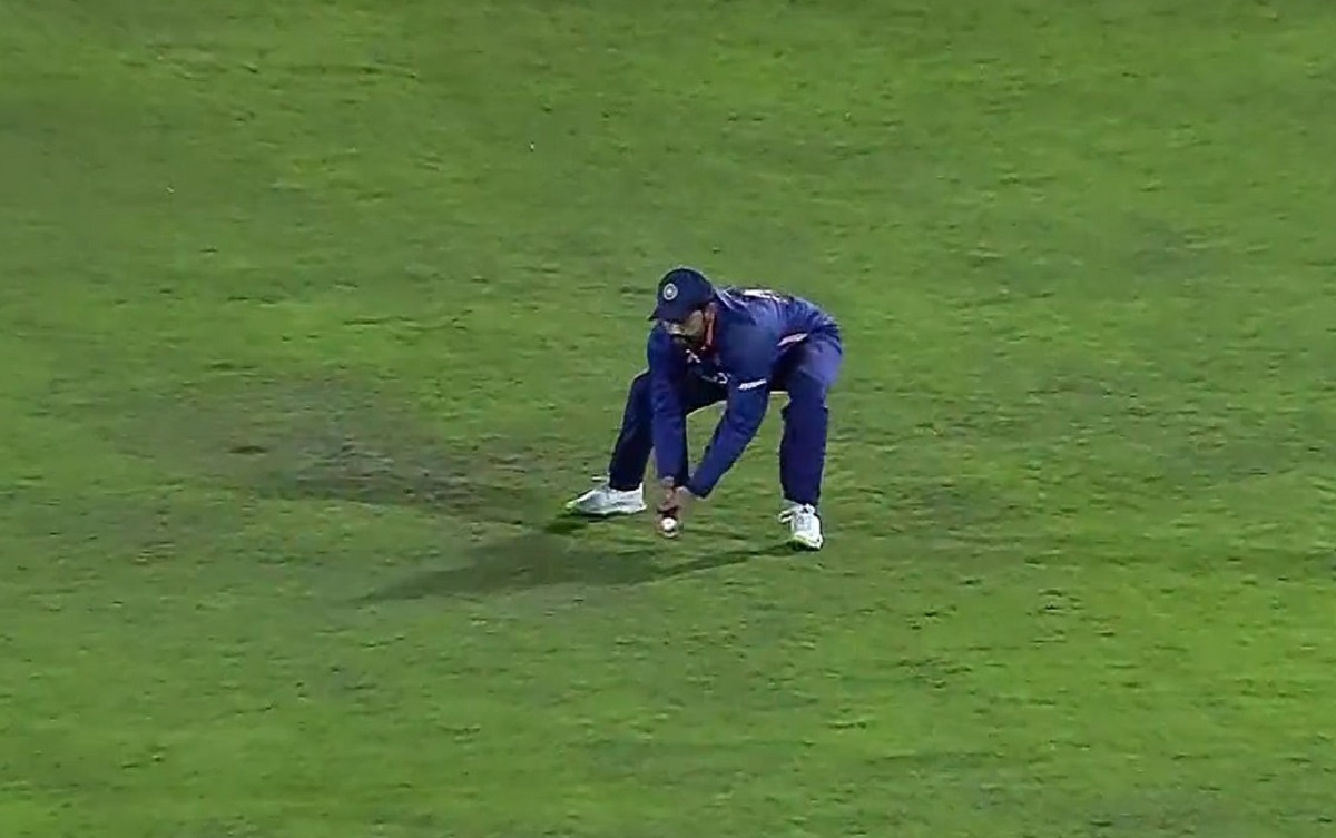 Rohit Sharma becomes the first Indian fielder to complete 50 catches in T20I