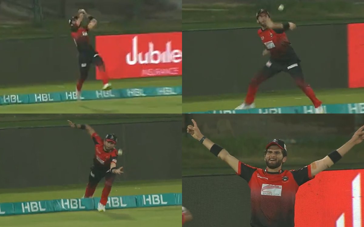 Watch Video Shaheen Afridi took a crazy catch to dismiss Wahab Riaz