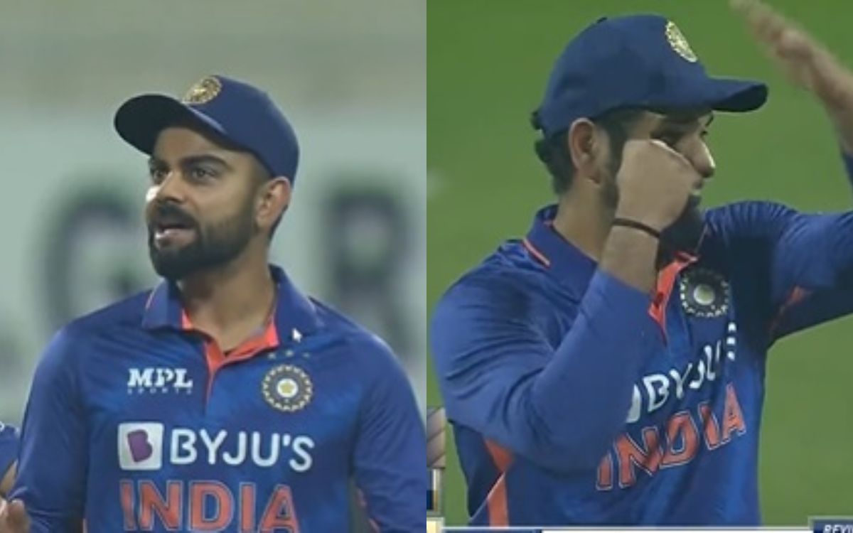 Cricket Image for VIDEO : 'मैं बोल रहा हूं ले, दो आवाज़ आया हैै', DRS ड्रामा में फिर रोहित ने विराट 