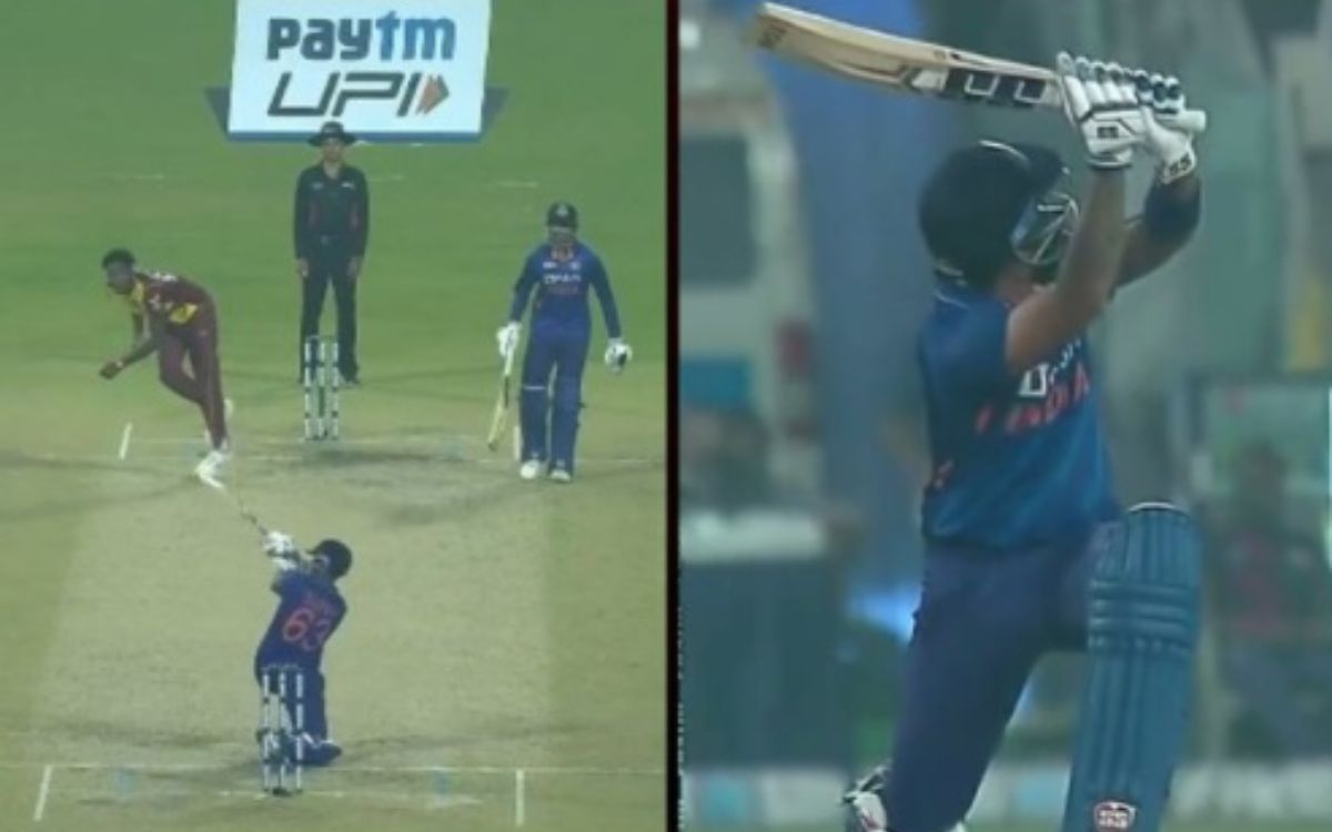 Cricket Image for VIDEO : 'Shot of The Match', सूर्यकुमार ने फास्ट बॉलर को बैठे-बैठे लगाया छक्का