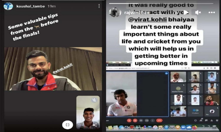Cricket Image for Virat Kohli Gives 'Valuable Tips' To U19 Team Ahead Of World Cup Final