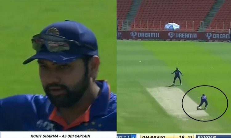 Cricket Image for WATCH: Captain Rohit Sharma At Work; Gets King With His Field Placement