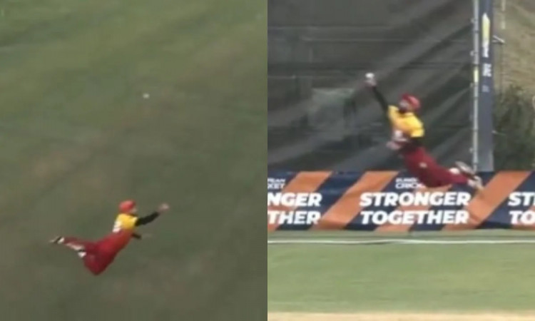 Cricket Image for WATCH: Hamid Shah's Excellent One-Handed Catch In European Cricket League