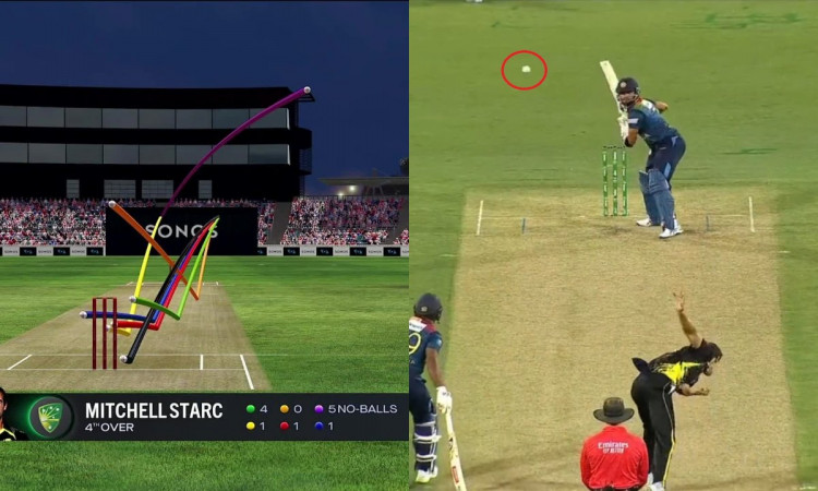 Cricket Image for WATCH: Mitchell Starc's 3 Meter High Full Toss Gets Everyone By Surprise 