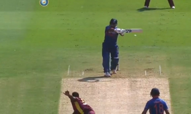 Cricket Image for WATCH: Opener Rishabh Pant's Struggling Innings Ends With A Mistimed Pull 