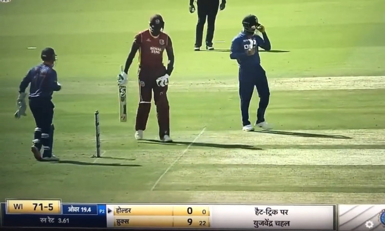 Cricket Image for WATCH: Virat Kohli Fields At Short Leg For Chahal's Hattrick Ball 