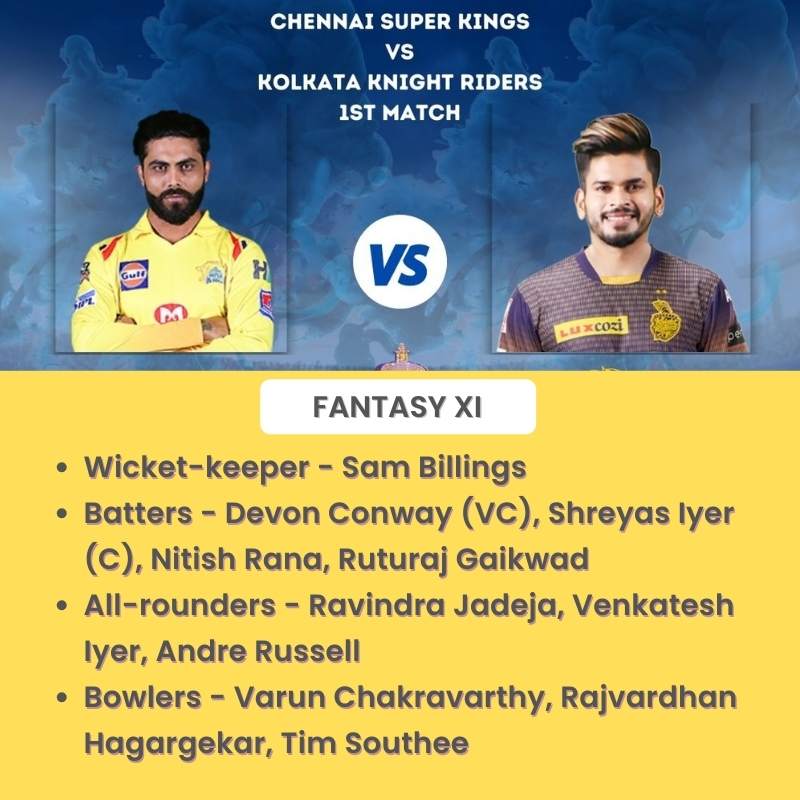 CSK v KKR Fantasy XI