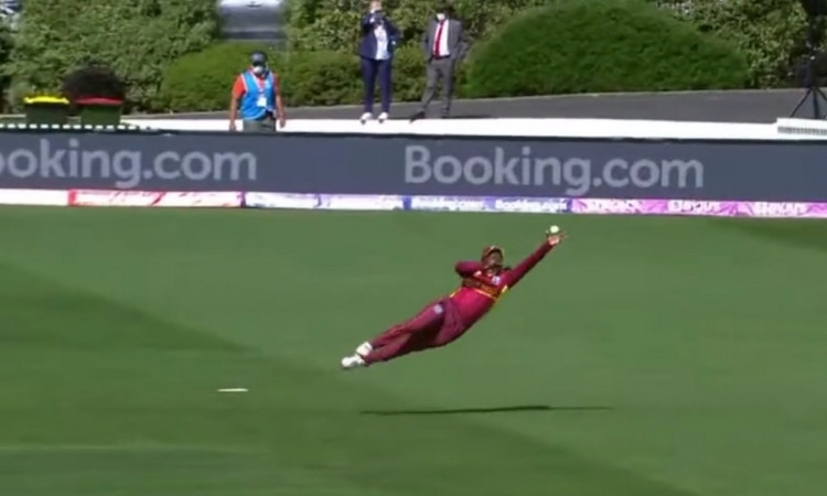 Cricket Image for WATCH: 'Superwoman' Deandra Dottin Claims Catch Of The Tournament Spot