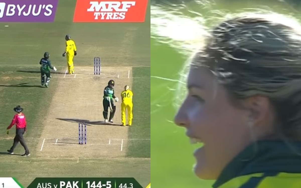 Cricket Image for VIDEO : 'Moon Ball' डालकर हंसने लगी बॉलर, बल्लेबाज़ हैरान और कीपर हुआ परेशान