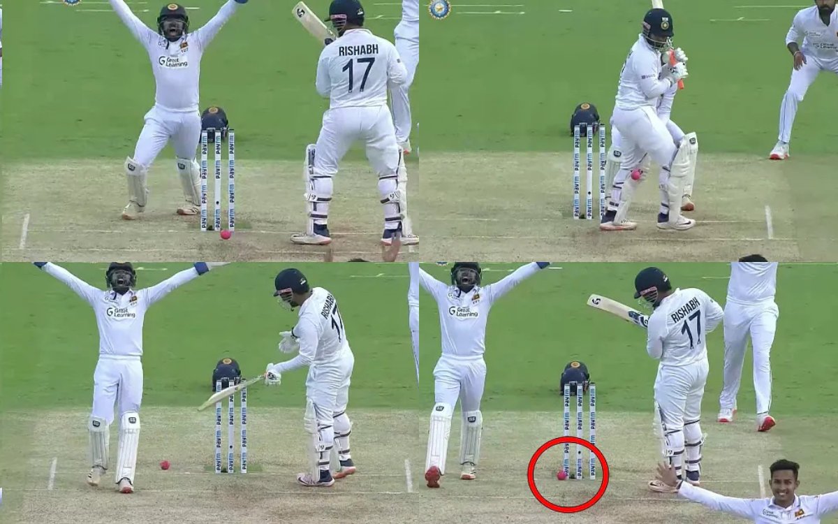 Cricket Image for VIDEO : 1 ही बॉल पर दो बार बचे ऋषभ पंत, ना बेल्स गिरी ना DRS बिगाड़ पाया खेल