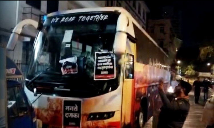 Activists Damage IPL Team Bus In Mumbai 