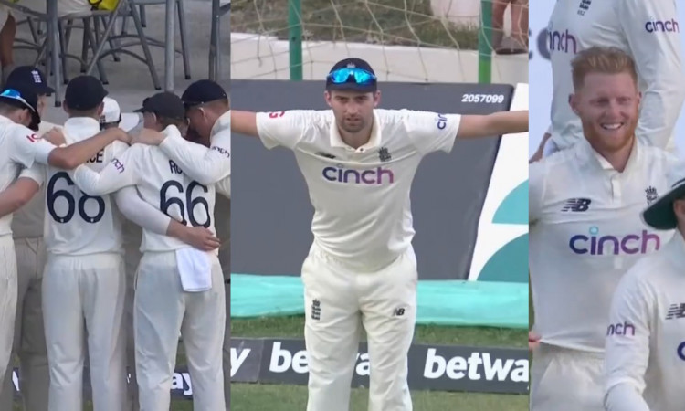 Cricket Image for WATCH: Mark Wood's Awkward Solo Hurdle Sends England Team Laughing 