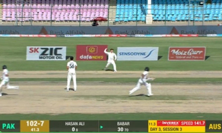 Cricket Image for VIDEO : लाबुशेन ने ले ही लिया अपना बदला, रॉकेट थ्रो से किया हसन अली को आउट