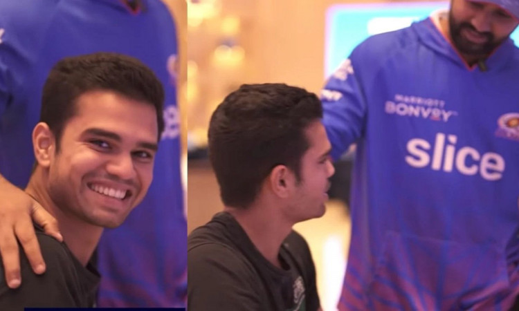 Cricket Image for VIDEO : रोहित ने पूछा सारा कहां है? तो अर्जुन तेंदुलकर ने कहा- 'वो तो लंदन में है'