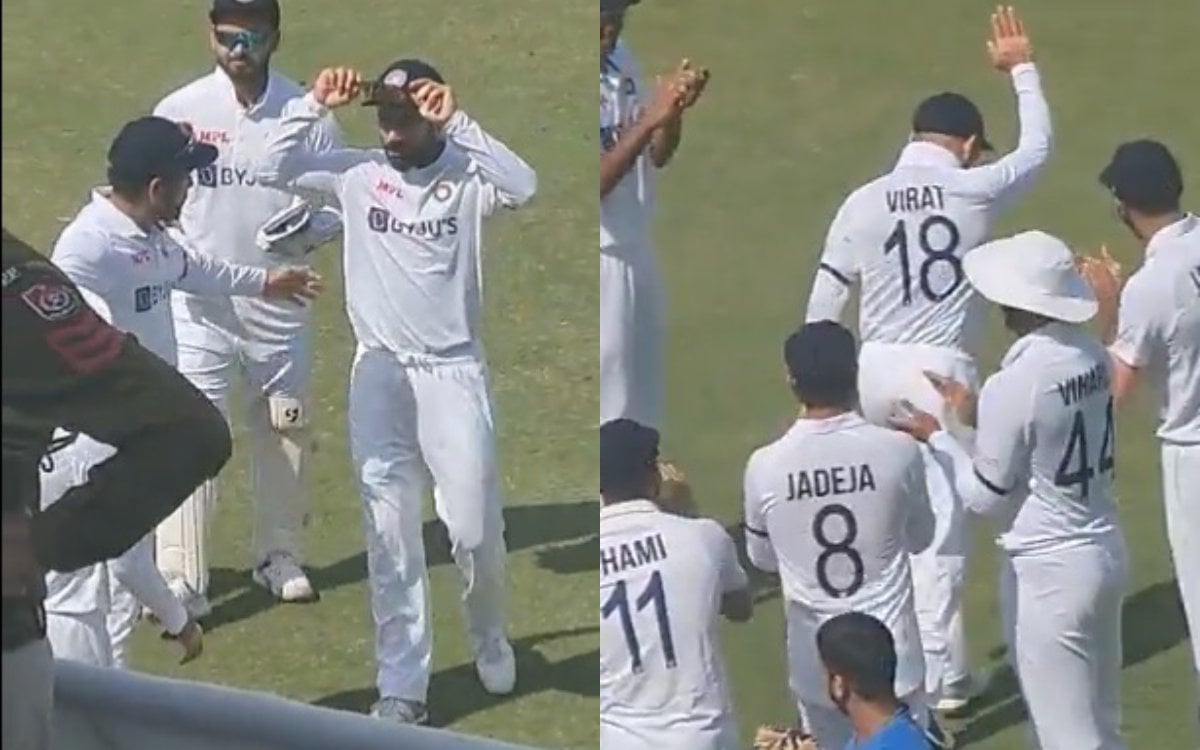 Cricket Image for VIDEO : रोहित शर्मा ने जीत लिए करोड़ों दिल, 'गार्ड ऑफ ऑनर' मिलने पर विराट ने भी लग