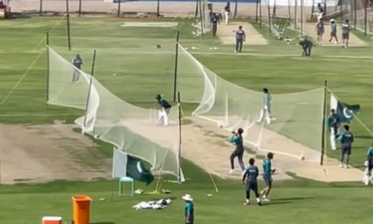 Cricket Image for VIDEO : शाहीन अफरीदी ने की जडेजा की नकल, प्रैक्टिस सेशन में बदला बॉलिंग एक्शन