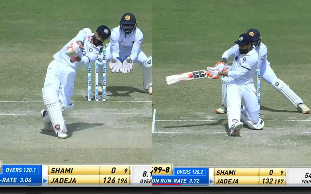 Cricket Image for 6,4,4: जडेजा ने बल्ले से फिर बिखेरे जलवे, लंकाई गेंदबाज़ के ओवर में जड़ दिए 14 रन