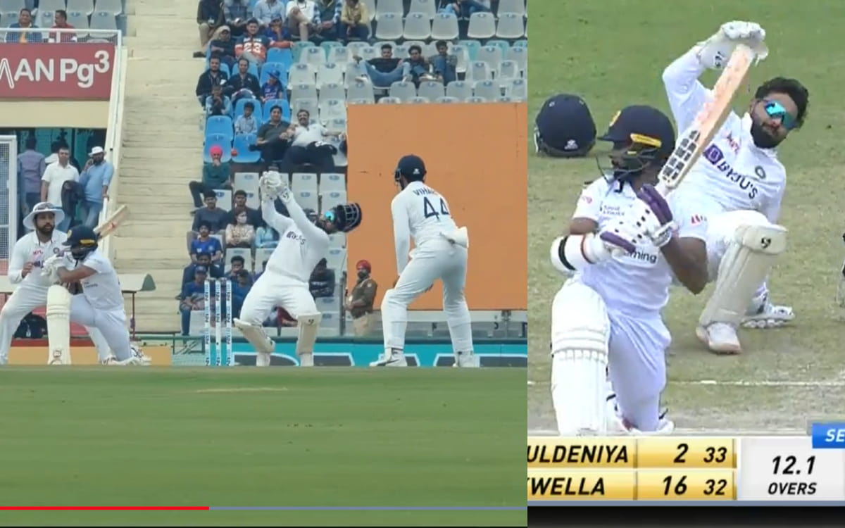 Cricket Image for IND vs SL: ऋषभ पंत के मुंह पर लगी बॉल, बीच मैच में उतर गया हेलमेट, देखें VIDEO