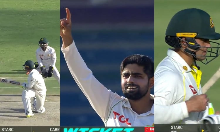 Cricket Image for WATCH: Babar Azam's Second Test Wicket Prevents Alex Carey's First Test Century