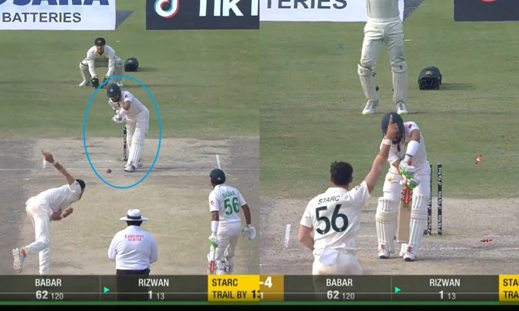 Cricket Image for WATCH: Mohammad Rizwan 'Fails To Make Eye Contact' With Starc's Reverse Swinging D