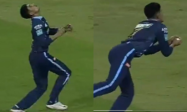 Cricket Image for WATCH: Shubman Gill Takes An Exceptional Catch Running Backwards; Reminds Of Kapil