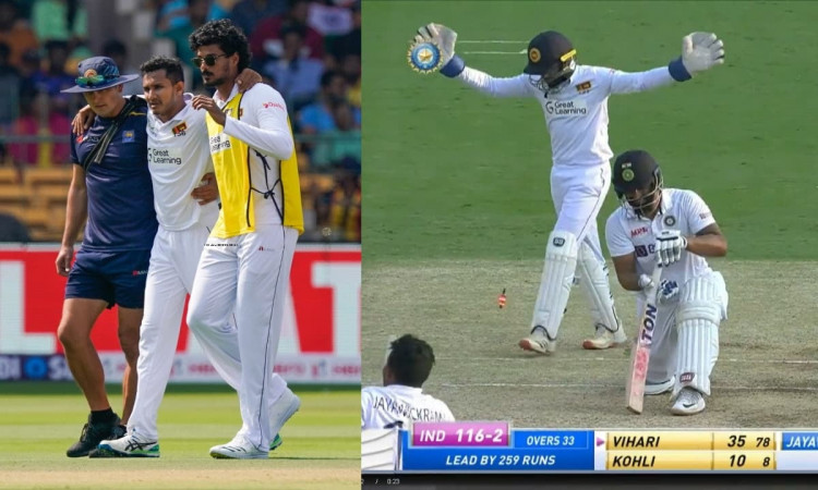 Cricket Image for WATCH: Sri Lankan Bowler Displays Passion For The Game; Dismisses Vihari, Kohli & 
