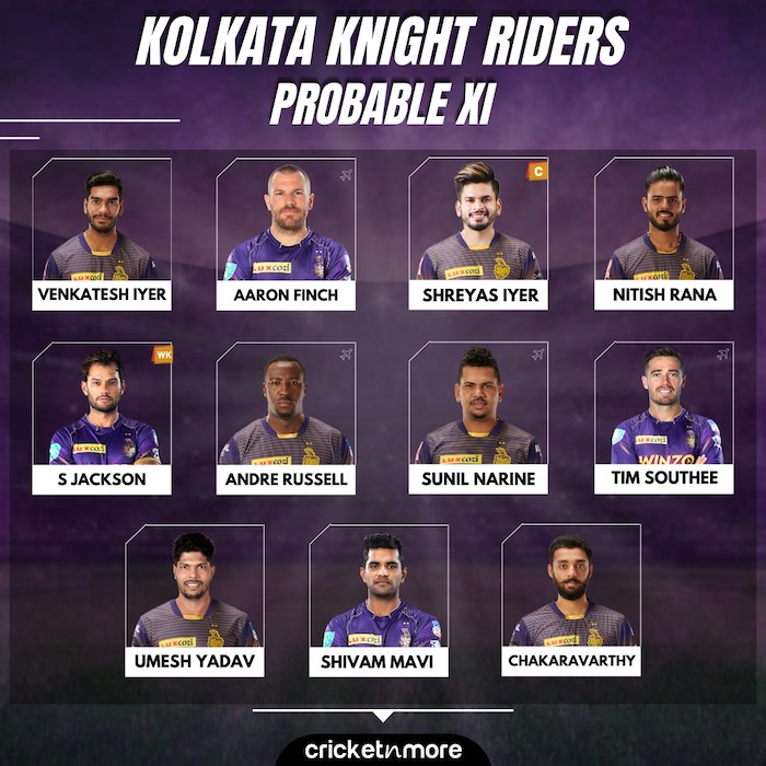 Kolkata Knight Riders vs Gujarat Titans Probable Playing XI