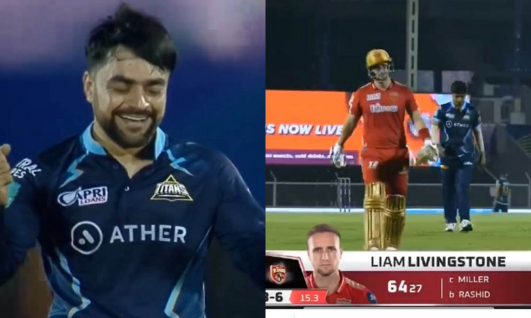 VIDEO: राशिद खान ने 3 गेंदों में पलटी बाजी, लिविंगस्टोन और शाहरुख को ऐसे किया आउट