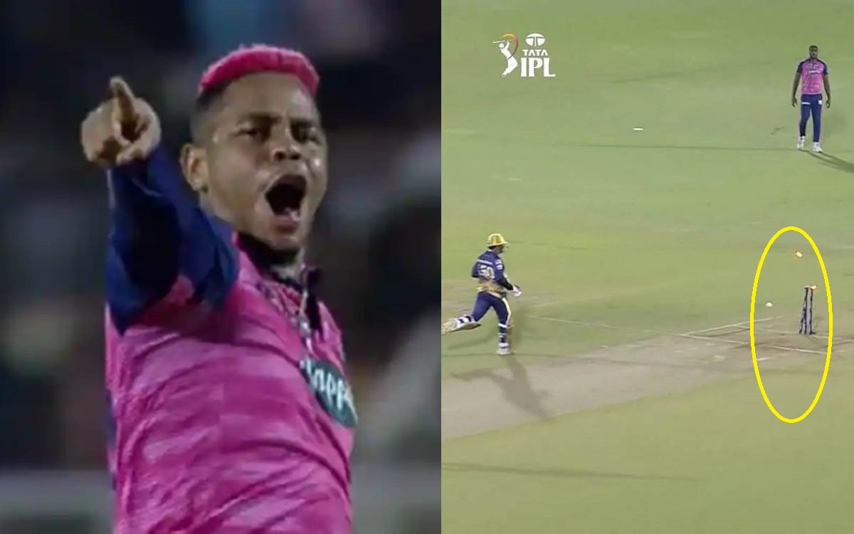 VIDEO: शानदार शिमरोन ने दिखाई गजब की फुर्ती, रॉकेट थ्रो से पहली गेंद पर सुनील नारायण को किया रनआउट