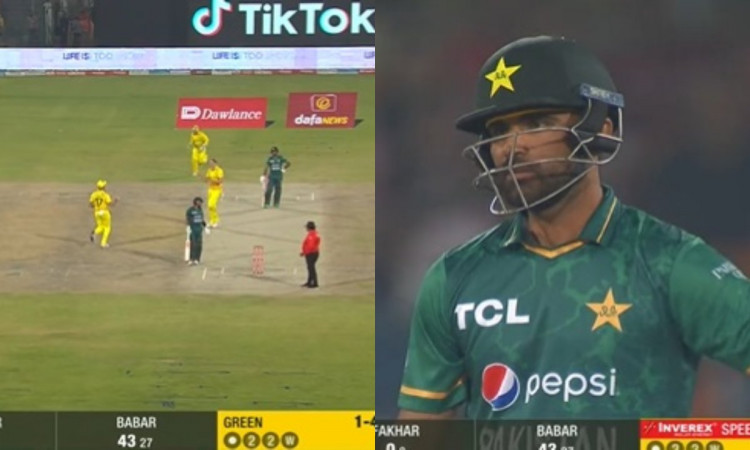 Cricket Image for VIDEO : फखर ज़मान ने पहली बॉल पर दिया फैंस को झटका, 10 सेकेंड तक खुद को भी नहीं हु