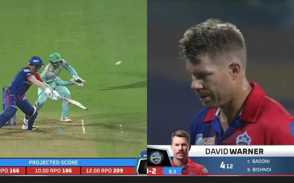 Cricket Image for VIDEO : वॉर्नर बने दिल्ली पर बोझ, 12 गेंदों में सिर्फ 4 रन बनाकर हुए आउट