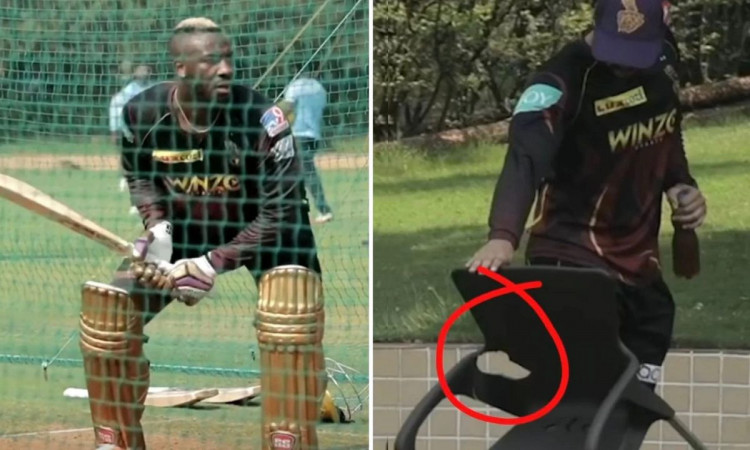 Cricket Image for VIDEO: रसल ने मारा ताकतवर शॉट, कुर्सी में कर दिया बड़ा सारा छेद
