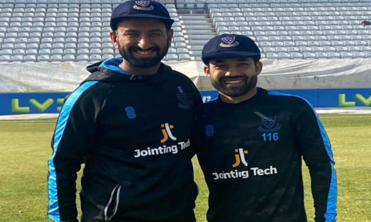 Cheteshwar Pujara and Mohammad Rizwan debut together for Sussex