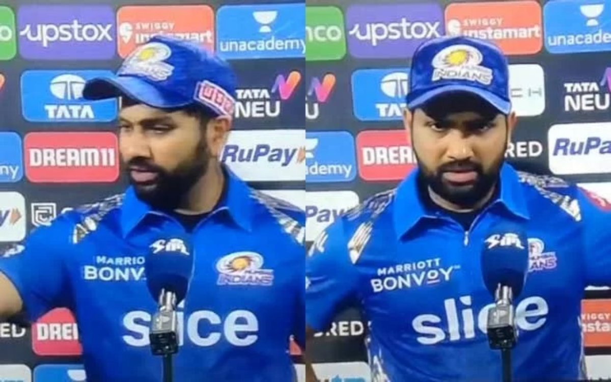 Cricket Image for VIDEO : हार के बाद बौखलाए रोहित, कैमरे पर बोले- 'आवाज़ बढ़ाओ यार'