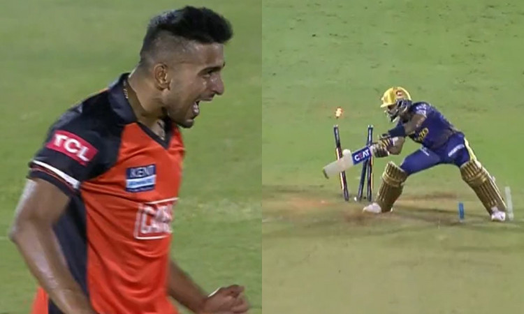 Cricket Image for WATCH: 22-Year Old Umran Malik Cleans Up KKR Skipper Shreyas Iyer With A Deadly Yo