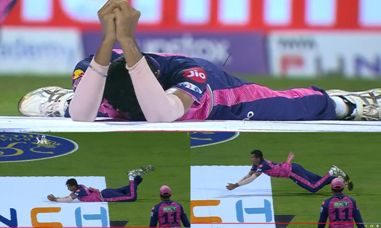 Cricket Image for सैनी ने पकड़ा शानदार कैच, बॉल लपकने के बाद 5 सेकंड तक नहीं हुए खड़े, देखें VIDEO
