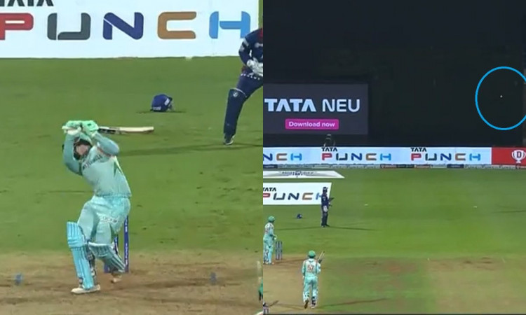 Cricket Image for WATCH: Quinton de Kock Guides A Dangerous Nortje Beamer For A Six