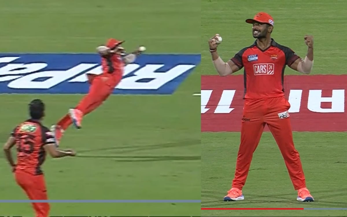 Cricket Image for राहुल ने दिखाई चीते जैसी फुर्ती, हवा में डाइव मारकर पकड़ा 'सुपरमैन कैच'; देखें VID